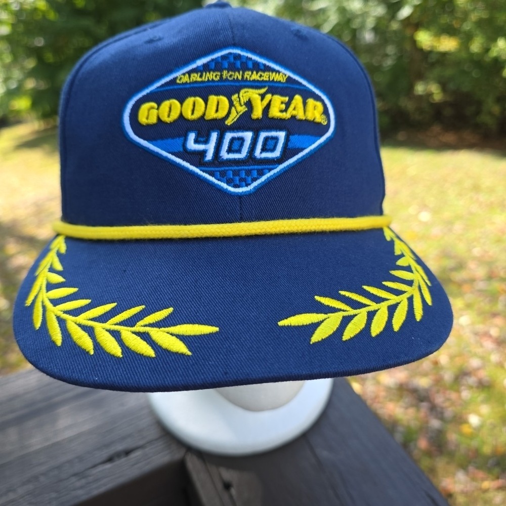 Nascar Darlington Raceway Goodyear 400 Hat Navy Snapback Embroidered